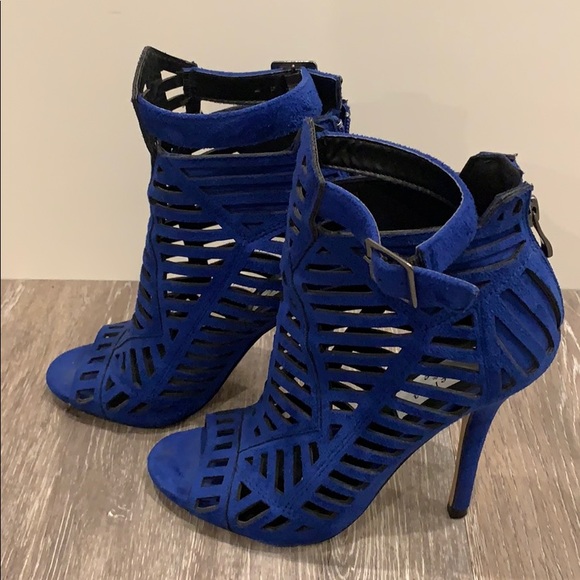 LolaShoetique Royal Blue open toe - Picture 3 of 5